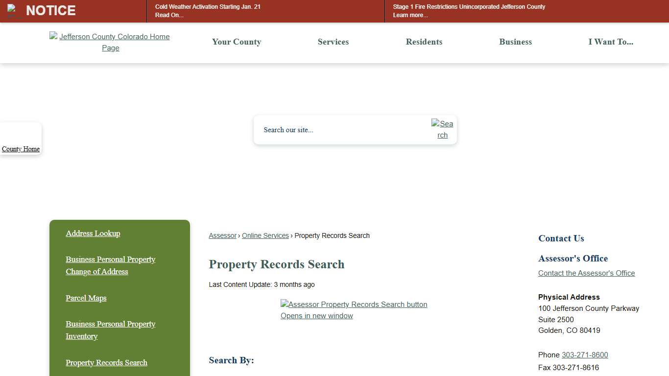 Property Records Search | Jefferson County, CO